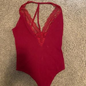 Red bodysuit